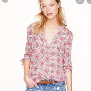 J Crew Popover in California Poppy Size M